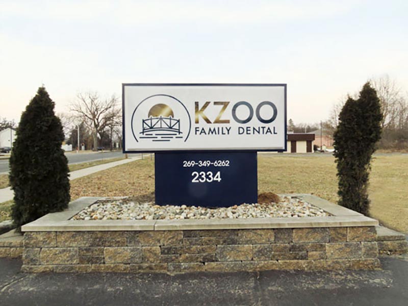 kzoo family dental sign outside
